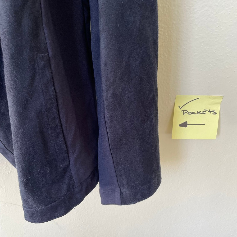 J. Jill Size L Navy Blue Super soft Faux suede jacket - Picture 8 of 11